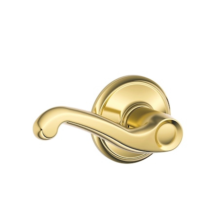 Schlage Schlage Flair Bright Brass Passage Lockset 1-3/4 in. F10VFLA605